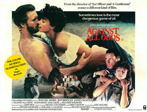 against all odds 1984 british quad poster rolled