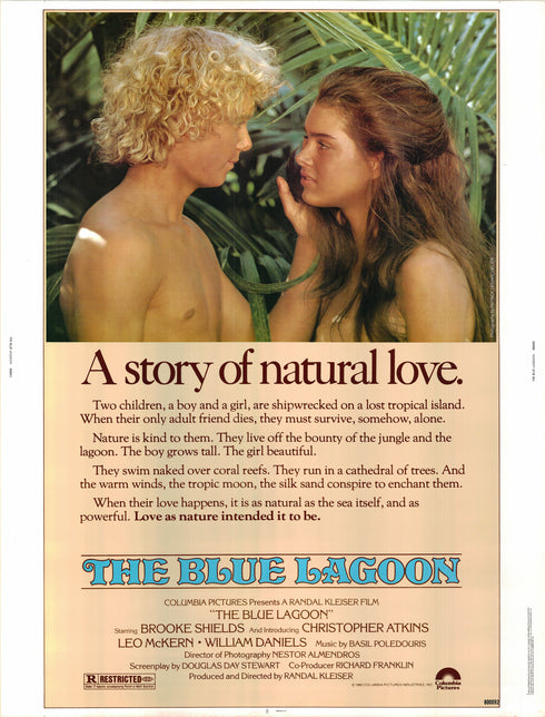 the blue lagoon 1980 one sheet poster rolled cardstock
