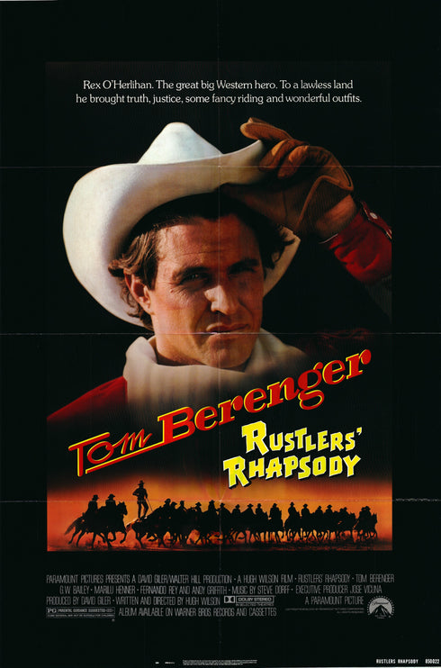 rustlers' rhapsody 1985 one sheet poster folded