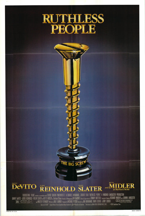 ruthless people 1986 one sheet poster folded