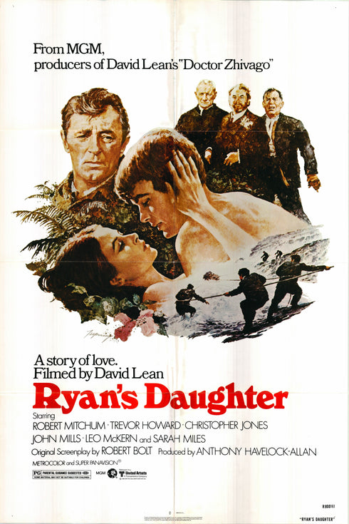 ryan's daughter 1981R one sheet poster folded