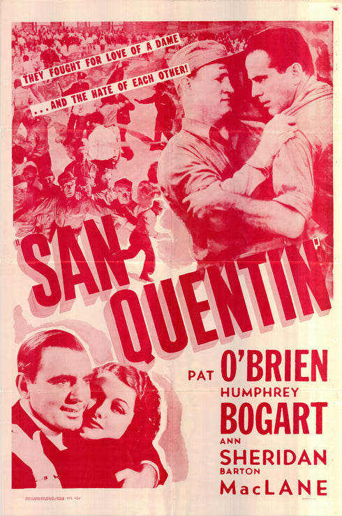 san quentin 1956R one sheet poster folded