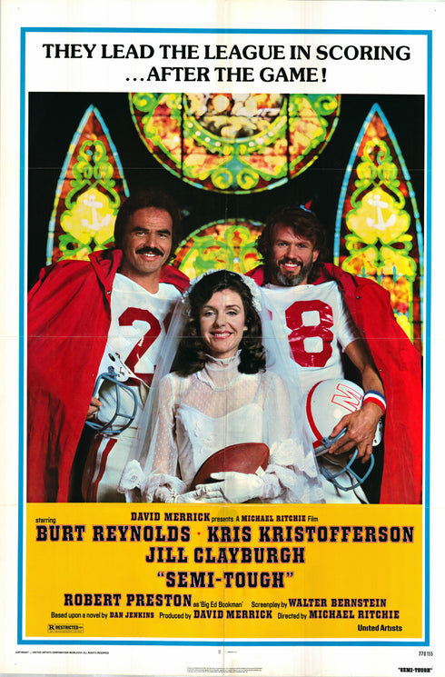 semi tough 1977 style a one sheet poster folded