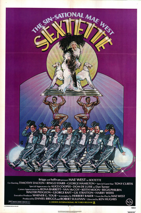 sextette 1978 one sheet poster folded