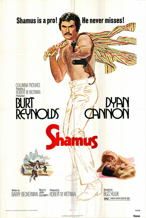 shamus 1972 one sheet poster folded