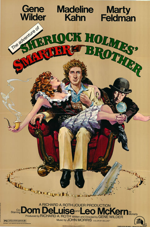 sherlock holmes' smarter brother 1975 one sheet poster folded