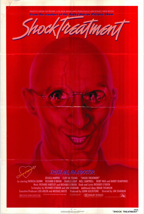 shock treatment 1981 one sheet poster folded