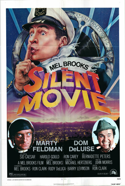 silent movie 1976 one sheet poster folded