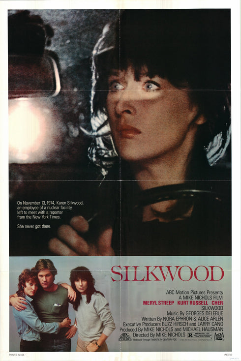 silkwood 1983 one sheet poster folded