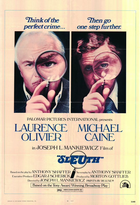 sleuth 1972 one sheet poster folded