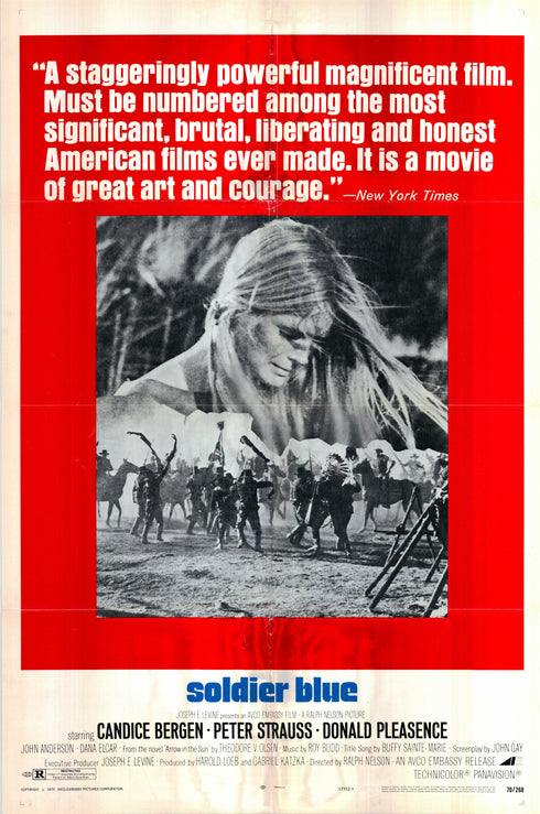 soldier blue 1970 one sheet poster folded