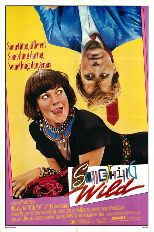 something wild 1986 one sheet poster folded