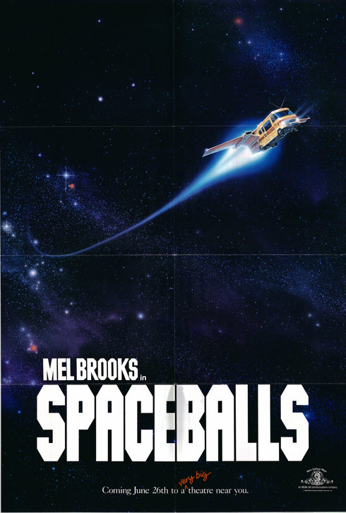 spaceballs 1986 advance one sheet poster folded