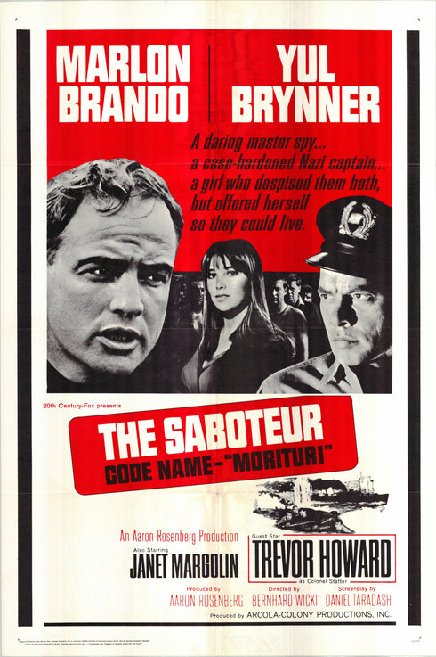 the saboteur 1965 one sheet poster folded