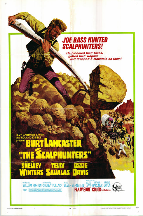 the scalphunters 1968 one sheet poster folded