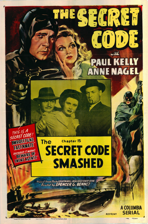 the secret code 1953R one sheet poster folded