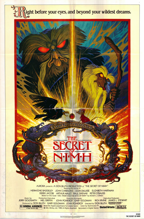 the secret of nimh 1982 one sheet poster folded