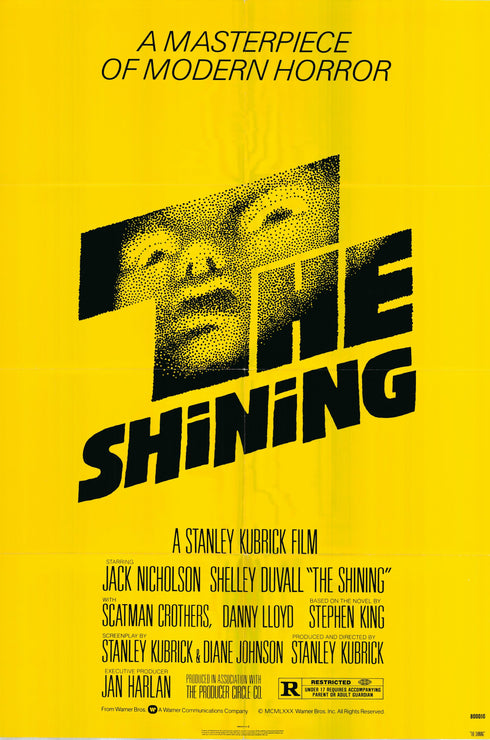 the shining 1980 one sheet poster folded