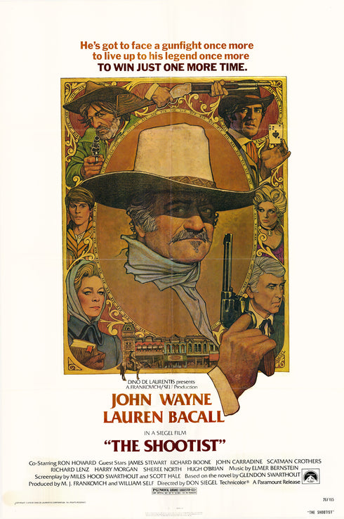 the shootist 1976 one sheet poster folded