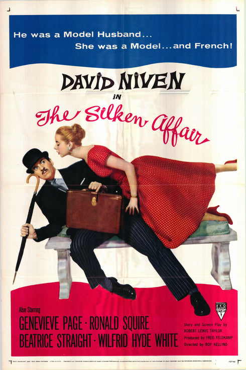 the silken affair 1956 one sheet poster folded