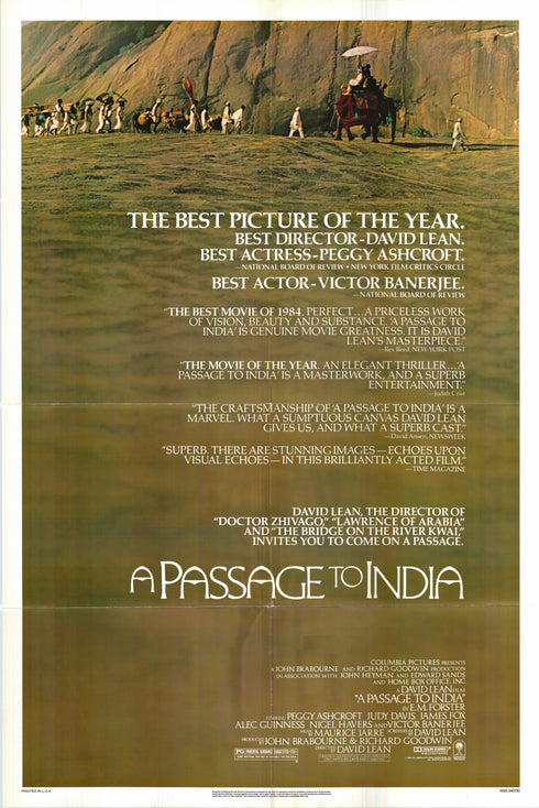 a passage to india 1984 one sheet poster folded