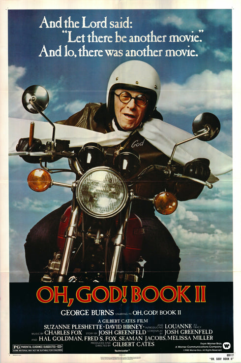 oh god book ii 1980 one sheet poster folded