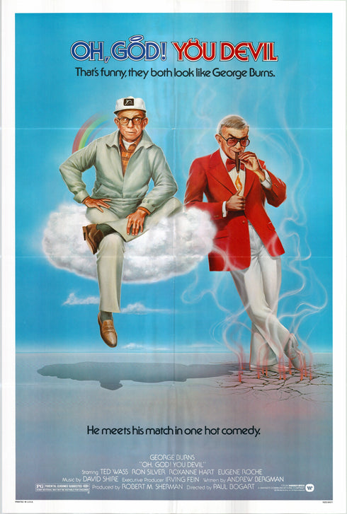 oh god you devil 1984 one sheet poster folded