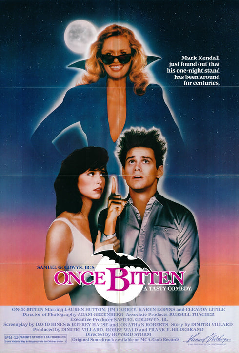 once bitten 1985 one sheet poster folded