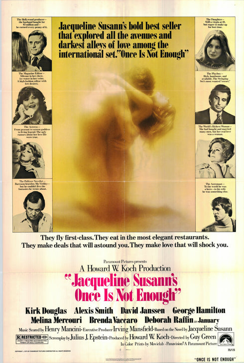 once is not enough 1975 one sheet poster folded
