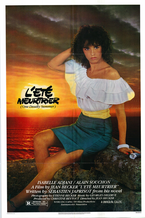 one deadly summer (lété meurtrier) 1983 french one sheet poster folded