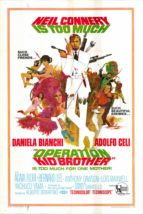 operation kid brother 1967 one sheet poster folded