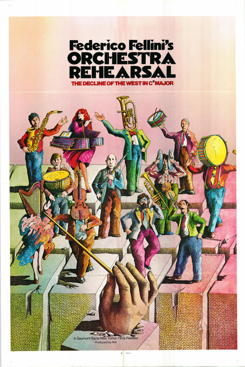 orchestra rehearsal 1978 one sheet poster folded