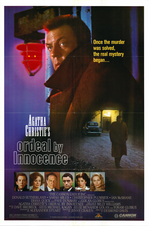 ordeal by innocence 1984 one sheet poster folded
