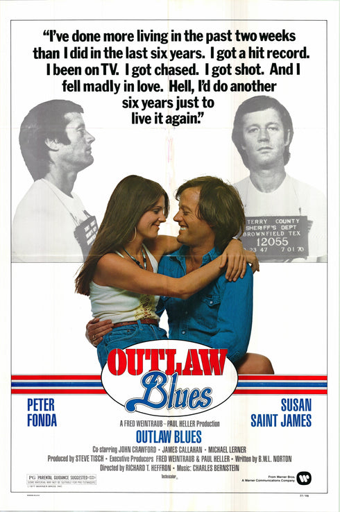 outlaw blues 1977 one sheet poster folded