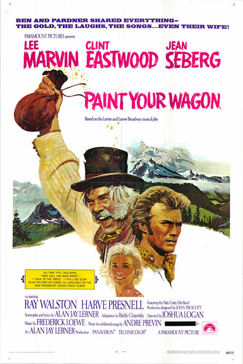 paint your wagon 1969 one sheet poster folded
