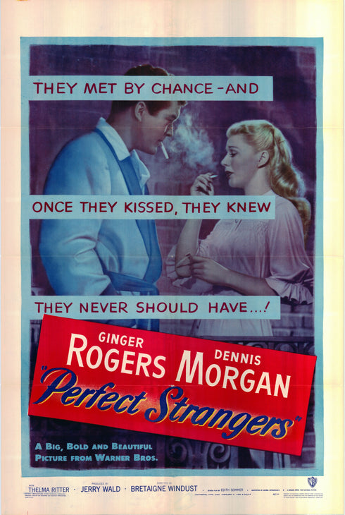 perfect strangers 1950 one sheet poster folded