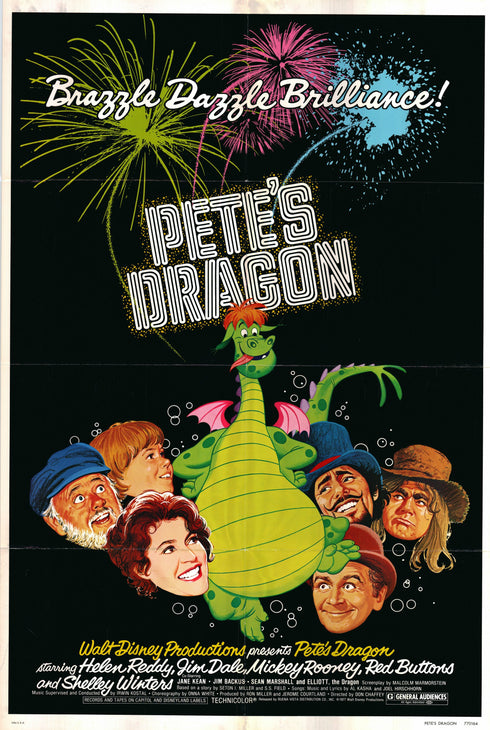 pete's dragon 1977 one sheet poster folded