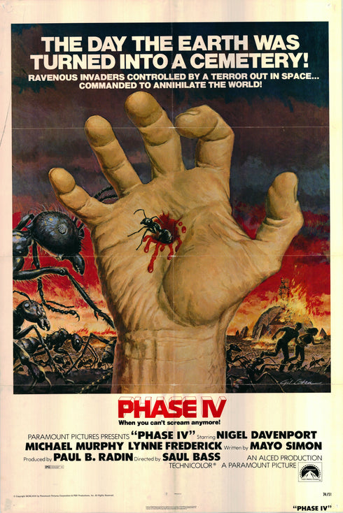 phase iv 1974 one sheet poster folded