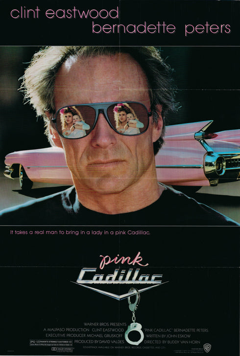 pink cadillac 1989 one sheet poster folded