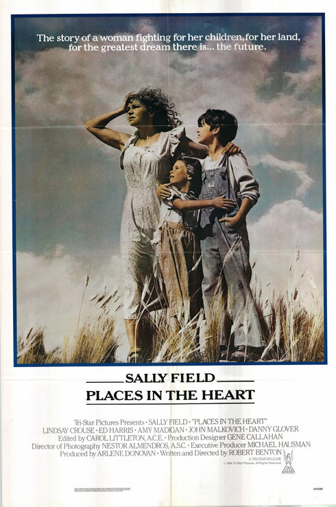 places in the heart 1984 one sheet poster folded