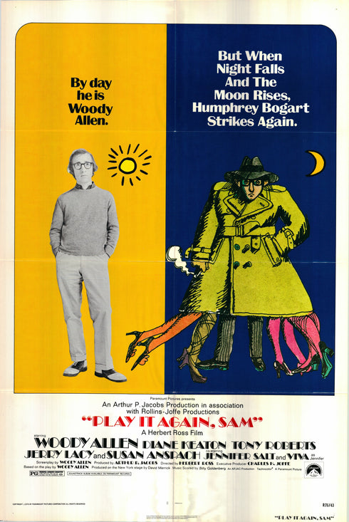 play it again sam 1976R one sheet poster folded