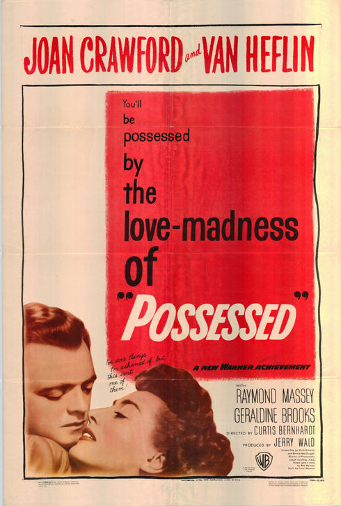 possessed 1947 one sheet poster folded