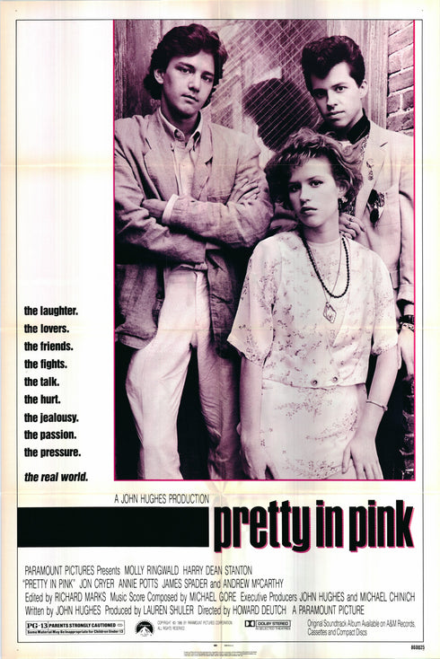 pretty in pink 1986 style a one sheet poster folded