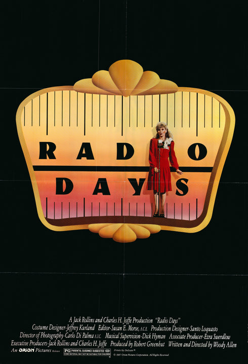 radio days 1987 one sheet poster folded
