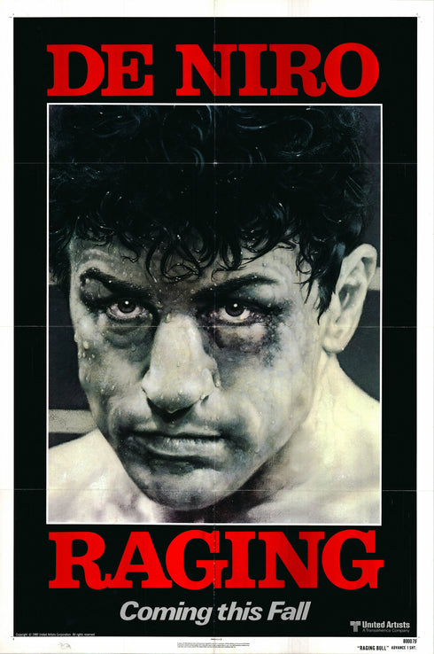 raging bull 1980 advance sheet poster folded