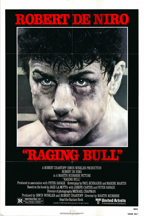 raging bull 1980 one sheet poster folded