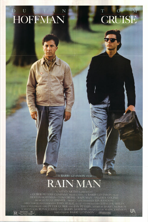 rain man 1989 one sheet poster folded