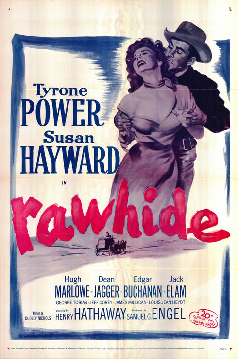 rawhide 1956R one sheet poster folded
