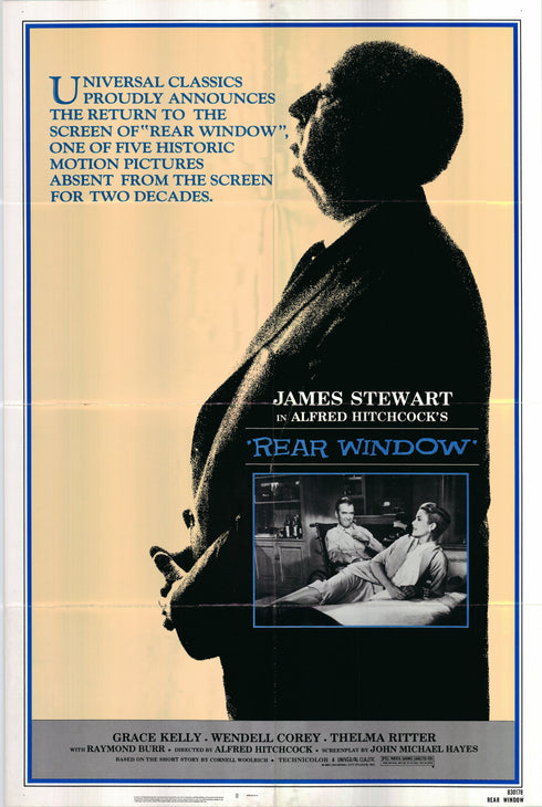 rear window 1982 style a one sheet poster folded