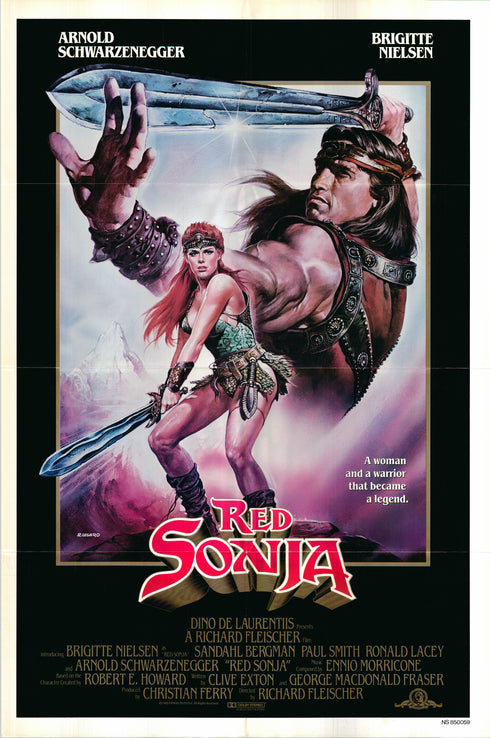 red sonja 1985 one sheet poster folded